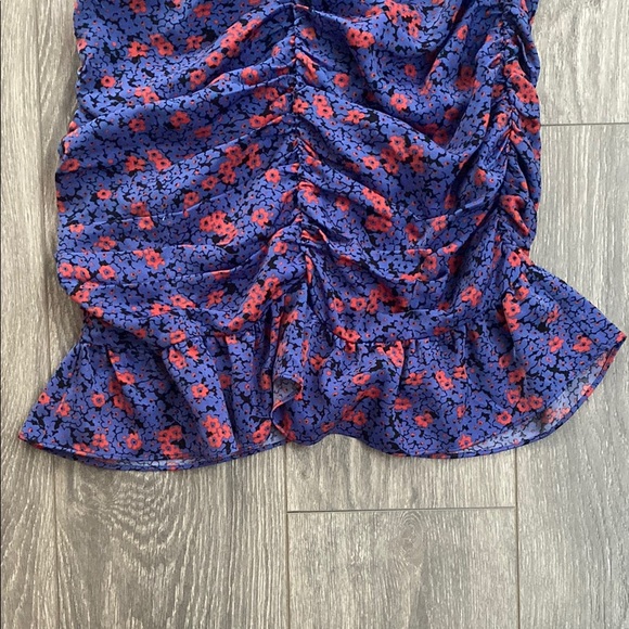 Rails - Puff Short Sleeve Ruched Mini Dress in Scarlette Bloom - Size S - Picture 4 of 11